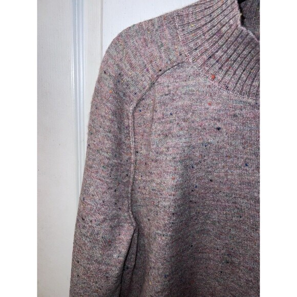 Ann Taylor LOFT Confetti Knit Sweater Womens L Mock Neck Tunic Relaxed Modest - Picture 3 of 8